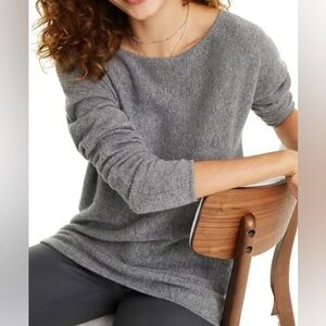 Charter Club 100% Cashmere Light Gray Boatneck Sweater size L